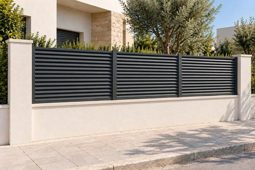Detalle del diseño horizontal de la puerta Mallorquina del catálogo HALMI